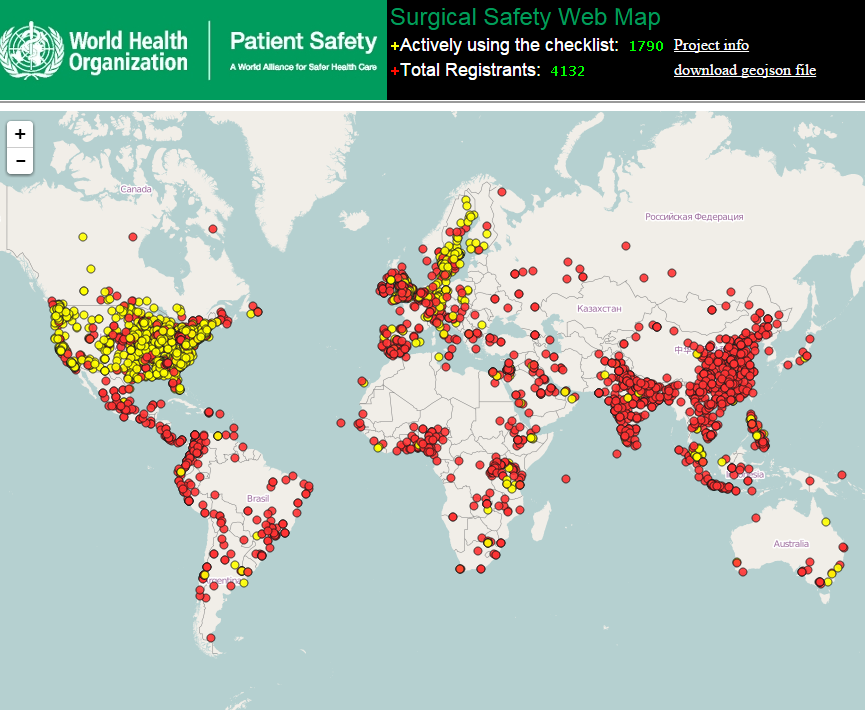 Surgical Safety Web Map Center For Geographic Analysis